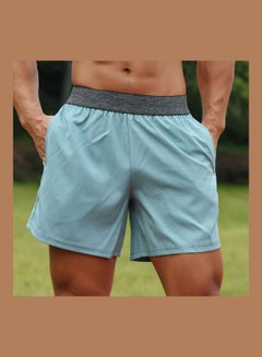 اشتري Solid Shorts Light Blue في الامارات