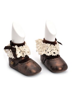 Buy Infant First Walkers Shoes Brown in Saudi Arabia