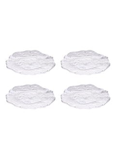 Buy 4-Piece Glass Plates Clear 15x2.7cm in Saudi Arabia