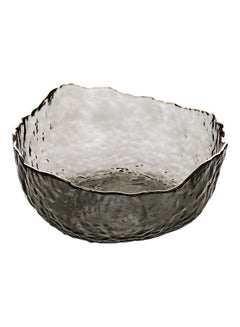 Buy Glass Fruit Salad Bowl Grey 13x13x6cm in Saudi Arabia