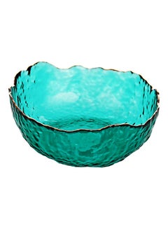 Buy Glass Fruit Salad Bowl Green 17x17x7cm in Saudi Arabia