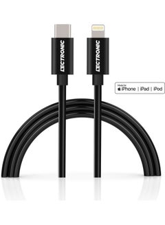 Buy Premium TPE Charging/Sync. Type C-To Lightning iPhone Cable Black in Saudi Arabia