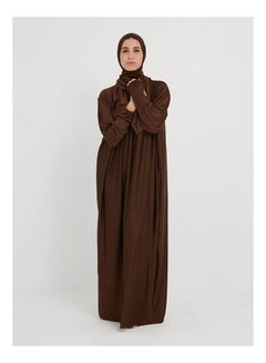 اشتري Long Sleeve Isdal Abaya Brown في السعودية