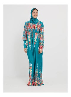 Buy Floral Printed Long Sleeve Maxi Praying Dress Multicolour in Egypt