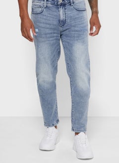 Buy Mid Rise Comfortable Denim Jeans Blue in Saudi Arabia