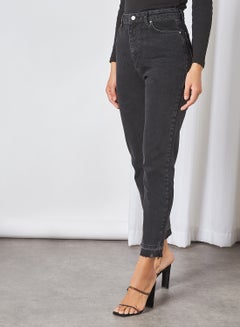 Buy High Waist Jeans Black in UAE