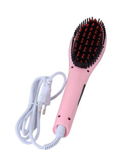 Buy Hair Straightener Brush Jl-906 Pink/Black/White in Saudi Arabia