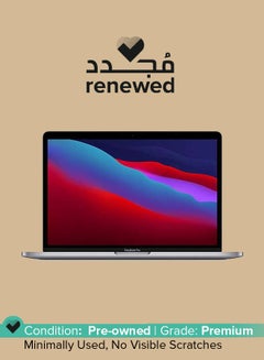 Buy Renewed - Macbook Pro 13-Inch Display, Apple M1 Chip with 8-Core Processor and 8-core Graphics/8GB RAM/256GB SSD/English Keyboard - New 2020 Space Grey Space Grey in UAE
