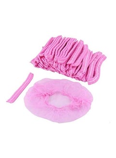 Buy 100-Piece Disposable Shower Cover Cap Pink One Size in Saudi Arabia