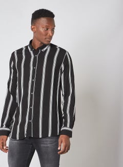 Buy Striped Pattern Shirt Black in UAE