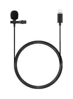 Buy Portable Clip-On Lavalier Condenser Microphone LU-VH50-25 Black in UAE