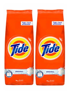 Buy Powder Laundry Detergent, Original Scent, 9Kg Pack Of 2 in UAE
