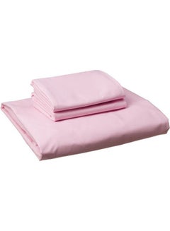 Buy Fitting Bed Sheet Set 2 Pillow Cases and 1 Bed Sheet Cotton Rose 120x200cm in Egypt