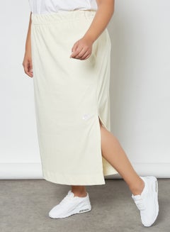Buy NSW Plus Size Jersey Maxi Skirt Coconut Milk in UAE