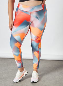 Buy Curvy Printed Training Leggings Balsam in UAE