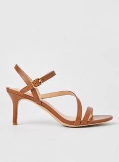 Buy Strappy High Heel Sandals Deep Sadddle Tan in Egypt