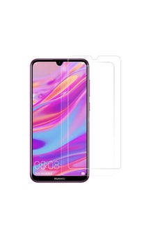Buy 2-Piece Tempered Glass Screen Protector For Huawei Y7 Pro (2019) Clear in UAE