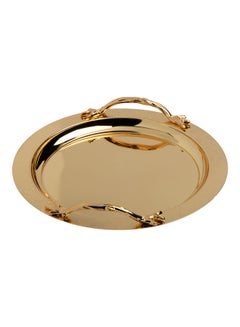 اشتري Elegant Round Tray Gold 33x5.5سم في السعودية