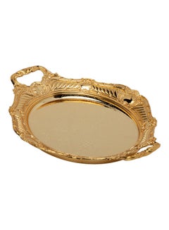 اشتري Elegant Round Tray Gold 51x34سم في السعودية