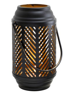 Buy Lantern Decorative Hanging Candle Holder Black 18x9.5cm in Saudi Arabia