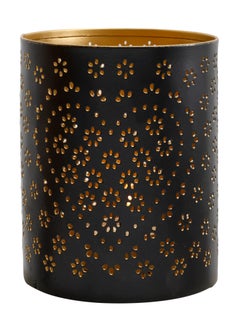 Buy Decorative Elegant Candle Holder Black 10x8cm in Saudi Arabia