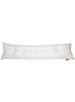 Buy Fiber Long Pillow Cotton White 120cm in UAE