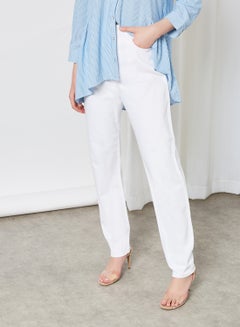 Buy Loose Fit Jeans White in UAE