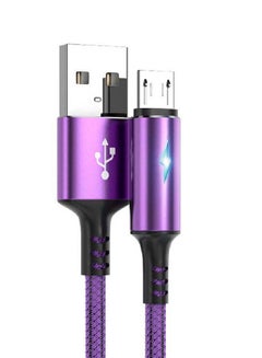 Buy Micro USB Charging Cable Purple in Saudi Arabia