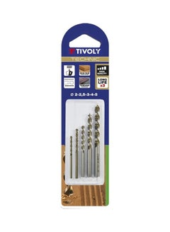 Buy 5-Piece Wood Drill Bits Set Silver 0.2inch in UAE