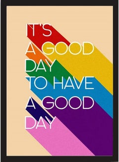 Buy It's A Good Day Framed Wall Art Painting Multicolour 25 x 30.5cm in Saudi Arabia