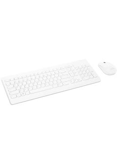 Buy 510 Wireless Combo with 2.4 GHz USB Receiver, Slim Full Size Keyboard, 1200 DPI Optical Mouse WHITE in UAE