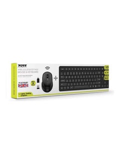 Buy USB Keyboard With Wireless Mouse Black in UAE