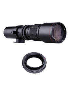 Buy Multi Coated Super Telephoto Lens and T-Mount to A-Mount Adapter Ring Kit Black in Saudi Arabia