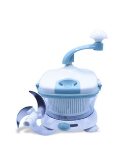 Buy Plastic Onion Chopper With Handle White/Blue/Silver in Saudi Arabia