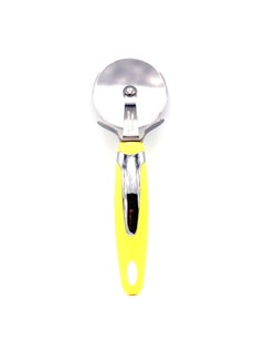 Buy Stainless Steel Pizza Cutter Yellow/Silver 20x7x7cm in Saudi Arabia