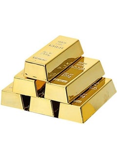 اشتري 6-Piece Creative Gold Bricks Shape Resin Fridge Magnet ذهبي 6x2.8x1.8سم في السعودية