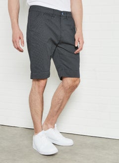 Buy Solid Twill Shorts Navy in Saudi Arabia