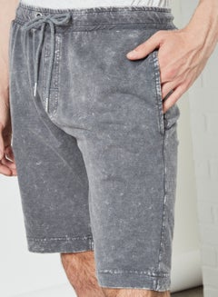 BRAVE SOUL Acid Wash Shorts Grey Egypt 