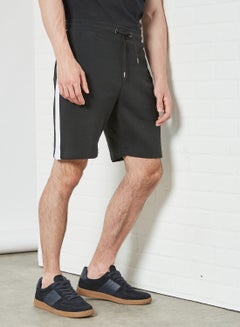 Buy Contrast Side Shorts Jet Black/Optic White in Egypt