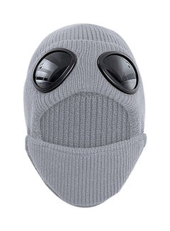 Buy Removable Windproof Glasses Mask Hat Grey in UAE