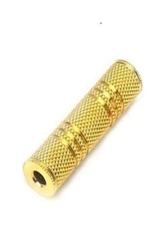 Buy Connector Aux 3.5 1/8 Female To Aux 3.5  1/8 Female Goldplated Gold in UAE