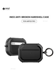 Buy Protective Case With Ring Holder For Apple AirPods Pro Black in Saudi Arabia