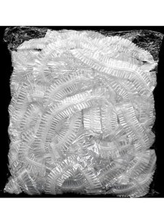 Buy 100-Piece Disposable Shower Cap Set Clear/White 50cm in Egypt