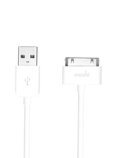 Buy 30-Pin Connector USB Cable White/Silver in Saudi Arabia