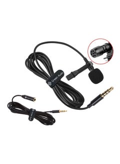 اشتري Lavalier Microphone With Foam Windshield And Extension Cable أسود في السعودية