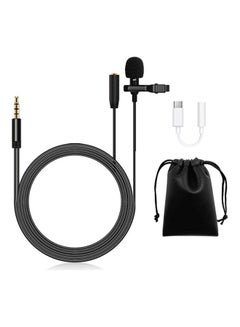 Buy Lavalier Microphone Set Black in Saudi Arabia