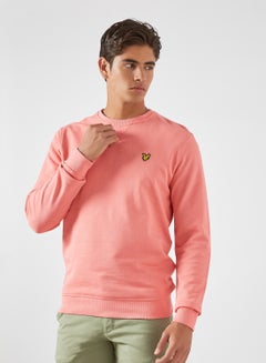 Buy Basic Crew Neck Sweatshirt Punch Pink in UAE