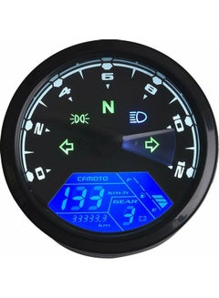 Buy 12000RPM 6 Gear Universal Motorcycle LCD Digital Speedometer in Saudi Arabia