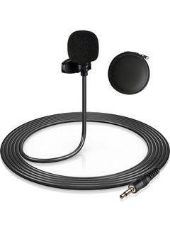 Buy Mini Clip-On Lapel Lavalier Condenser Microphone Black in Saudi Arabia