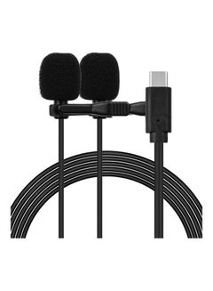 Buy Lavalier Lapel Microphone Black in Saudi Arabia